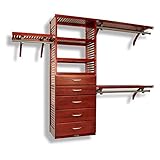 John Louis Home 16in. Deep Deluxe Organizer - 5 Drawers (6 & 8in. Deep) - Red Mahogany Finish