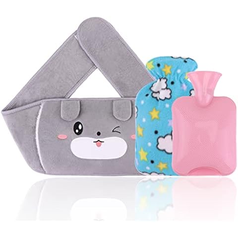 WARMTUYO Wärmflasche mit Bezug, 123cm Verlängerte Tragbarer Wärmflaschengürtel Cover