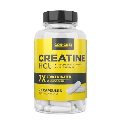 ProMera Sports CON-CRET Patented Creatine HCl Capsules 750 mg, 72 Caps