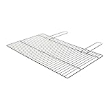 rejilla ventilacion 40x40 Indispensable RUECAB 2232 Rejilla de Barbacoa Simple asa Plegable Acero Inoxidable Plata 0,5 x 67 x 40 cm