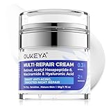 OUKEYA Crema de Retinol 50g, 0.3% Retinol Encapsulado (Complejo de Microcápsulas 13%) con Escualano, Niacinamida, Manteca de Karité, Aceite de Macadamia y Ácido Hialurónico