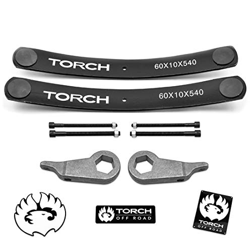 TORCH 3" Leveling Lift Kit for 1998-2011 Ford Ranger 4X4 2WD Edge Sport Add A Leaf Also Fits 1995-2001 Ford Explorer 2001-2006 Ford Explorer Sport Trac - Torsion Bar Suspension Models ONLY