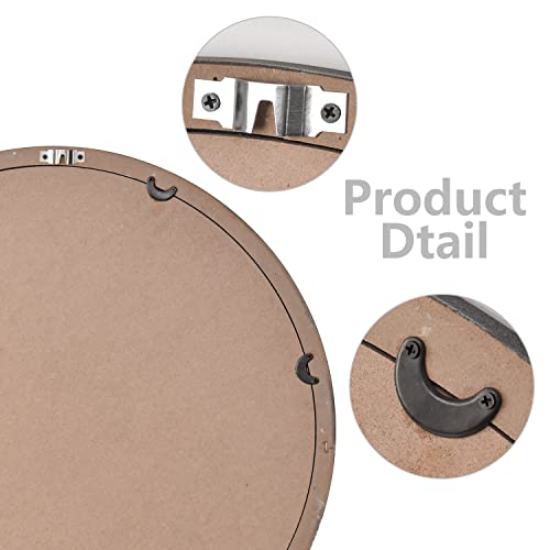 Glcs Glaucus Circle Wooden Wall Mirror,32Inch Round Natural Wood Mirror Large Rustic Farmhouse Decor Mirror For The Living Room,Bathroom,Bedroom #TOP3