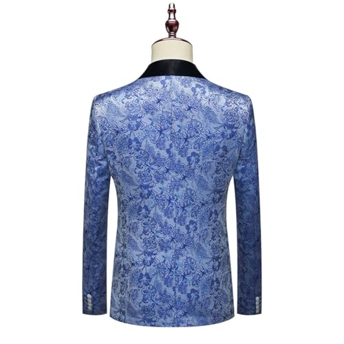 Mens Wedding Three Piece Suit Slim Fit Blazer Vest Pants Set for Groom Business Formal Outfit3