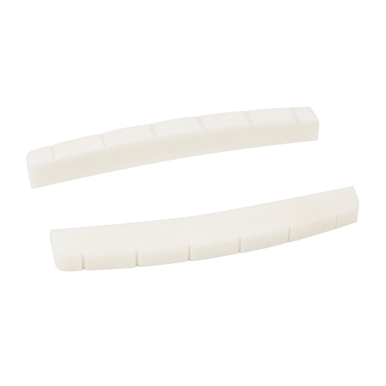 Banworks 6-String Electric Guitar Nuts with Radiused Bottom Cattle Bone Nuts Pre-Slotted Nuts Replacement Part for Strat ST Tele Guitars Pack of 2 JT/XZ-01 43x3.2x5/5.65/4.6mm (1-11/16"x1/8"x13/64") - Image 3