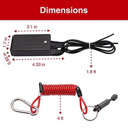 Omineco Trailer Breakaway Switch With 4 Feet Coiled Cable, Electric Brake Switch Used For Rv Towing Trailer #TOP3