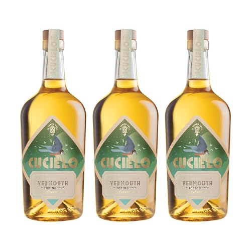 Cucielo Vermouth Bianco Wermut Weiss süss Italien inkl. FeinWert E-Book (3 x 0.75 l)