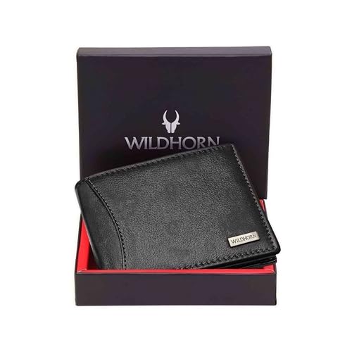 Image of WildHorn Rfid Protected Leather Wallet For Men, Jade Black