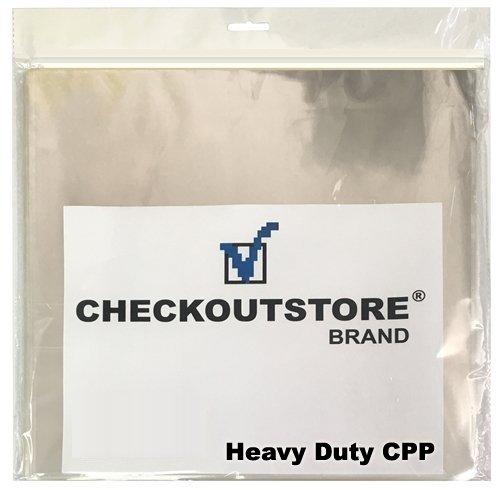 CheckOutStore (100) Clear Plastic CPP Sleeves for 12" LP Vinyl 33 RPM Records (Inner Sleeve) (Clear)