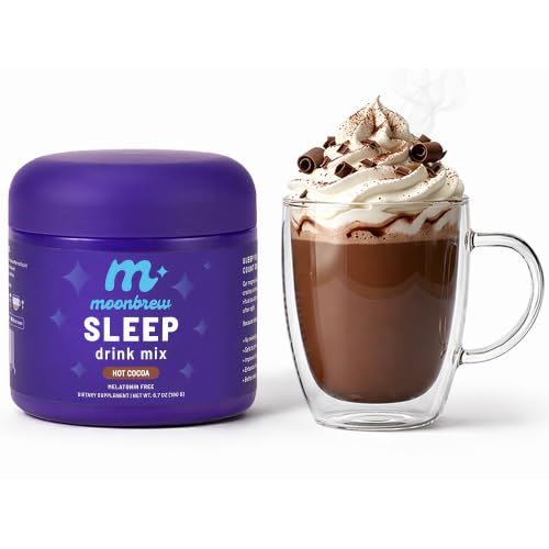 MoonBrew Magnesium Hot Cocoa Sleep Aid - Sugar-Free Calming Drink Mix - 1PK