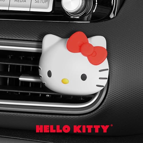 Image of Sanrio Hello Kitty Car Air Freshener for Cars Trucks SUVs, Hello Kitty and Friends Cute Car Accessories for Women Car Decor Hello Kitty Car Accessories, Replaceable Scent Pods - Tropical Fruit Scent