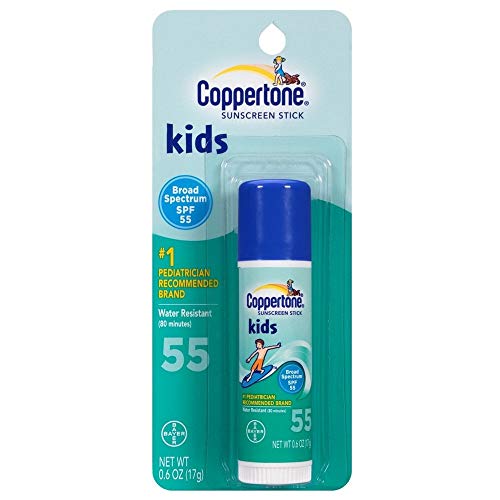 Coppertone Kids Sunscreen Stick SPF 55 0.60 oz (Pack of 4)