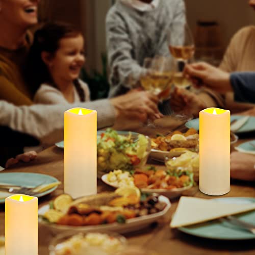Image of YIWER Outdoor Flameless Candles, Battery Operated LED Pillars Candle, Electric Fake Waterproof Candles Set of 1 with Remote, Halloween, Christmas Decorations