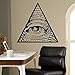 Calcomanías de pared pirámide de vinilo Illuminati Suspiro pegatinas de pared para el hogar, sala de estar, decoración murales para el hogar, artículos para el hogar, 42 x 44 cm