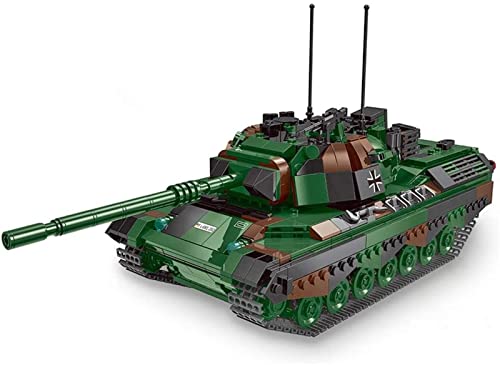 QLJBFU Technik Panzer Bausteine, WW2 Deutschland Militär Kampfpanzer Modellbausatz Klemmformen kompatibel mit Legos… – Bild 3