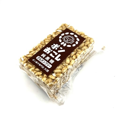 ポン菓子 ポンおこし おこし 米菓子 グルテンフリー おやつ (純黒糖) 45g ×1袋 (45g) 自然豊かで水がきれいな大分県玖珠産米ひとめぼれを使用 新米の一等米を使用しているのでお米の味がしっかり サクッとした食感が癖に 塩はミネラルが豊富な宮古島
