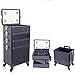 Produktbild JCJC Kosmetikkoffer Trolley Visagisten Trolley Schminkkoffer mit LED Beleuchtung, Kosmetikspiegel, Steckdose,4 Räder für Reisen Arbeiten,Trolley Kosmetikkoffer,Schmuckkoffer Schminkkoffer Friseurk