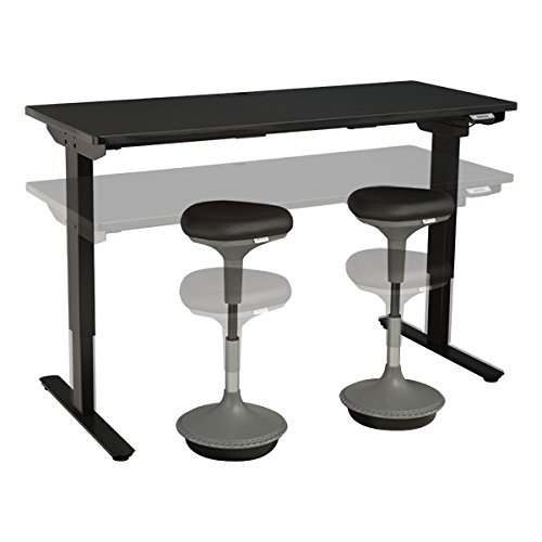 Adjustable Height Active Learning Stool - Padded Office Desk Chair With Rocking, Wobble, Tilting Motion - Grey #TOP5