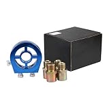 Ballylelly Aluminium Universal Auto Öltemperatur Öldruckanzeige Kühlfilter Sandwichplatte Adapter Zubehör Kit