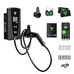 techtron® EV Charger 11kW Type 2 (16A, 3 Phase) Smart Wallbox UK, EV Home Charger with WiFi, Bluetooth, RFID App Control, 5M Cable, IP65 Indoor Outdoor EV Charger, Compatible with All Type 2 EVs Black