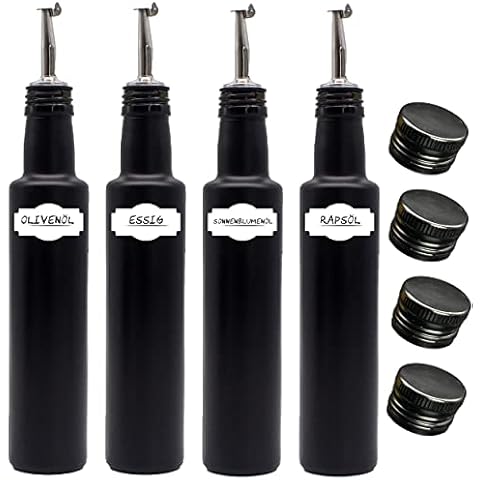 FLASCHE Ölflasche Essigflasche Spender Set Cover