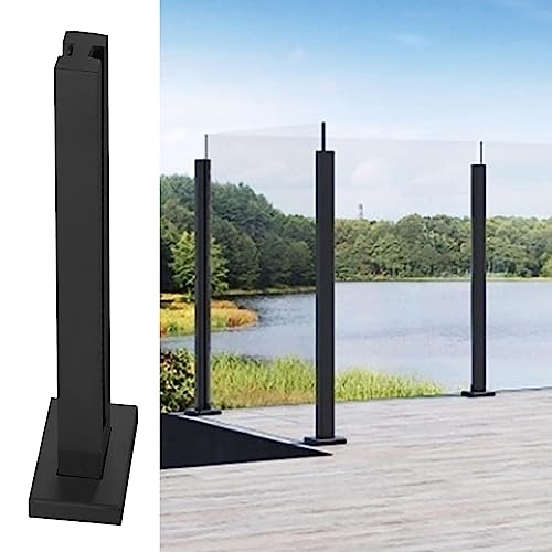 Poteau de garde-corps en verre en acier inoxydable noir de qualité supérieure H-70