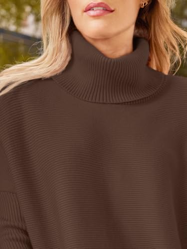 Image of LILLUSORY Womens Turtleneck Oversized Sweaters 2026 Fall Fashion Outfits