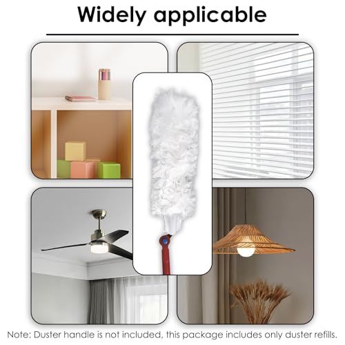 Image of (25 Count) Duster Refills Compatible with Ocedar O-Cedar Flex & Catch Dusters, Disposable Heavy Duty Dust Refills, Multi-Surface Duster Replacement Kit, Dust Removal Brush Heads, Soft microfibers