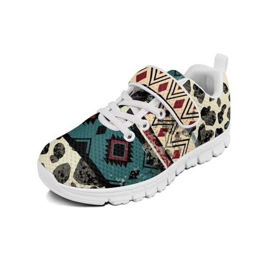 Black Print Kids Sneakers Boys Athletic Running Shoes Single Buckle Girls Running Tennis Mesh Shoes