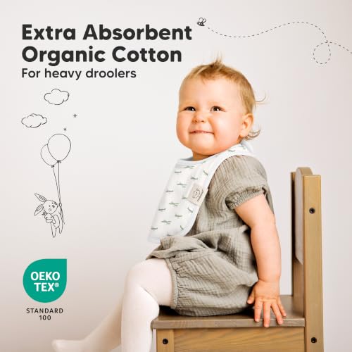 Image of KeaBabies 8-Pack Organic Baby Bibs for Drooling and Teething (Vessels) | Soft Cotton Bibs for Baby Girl, Boy, Extra Absorbent, Easy to Clean & Put On, Toddler, Newborn, Infant 0-24 Months