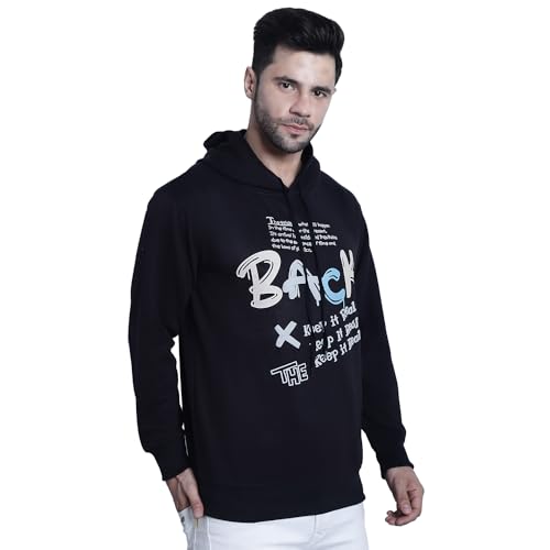 Image of Mack Jonney Printed Hooded Cotton Fleece Hoodie for Men-MACK32358