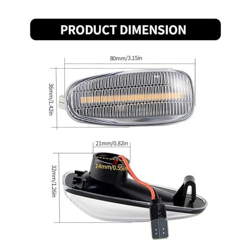 Señal giro LED intermitente lateral de 12V para Vario W670 5
