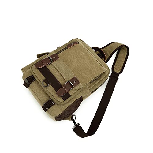 Sechunk Canvas Messenger Bag Sling Bag Crossbody Bag Shoulder Bag Retro Cross Body Handbags4