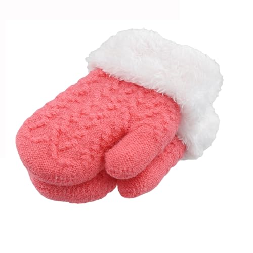 Kids Winter Warm Mittens Toddler Knit Gloves Thick Fleece Soft Stretch Mittens for Cold Weather 2-6Yrs Boy Girls2