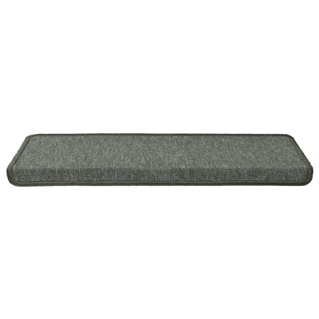 Ciemnozielona mata schodowa 15 sztuk 65 x 21 x 4 cm PP Tufted