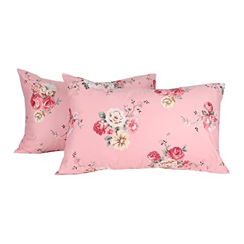 WBYCOTBED Queen Pillowcase Set of 2, 100% Cotton Soft and Cozy Pattern Pillow Covers with Envelope Closure Cover