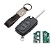 kaser Llave Mando Coche para Audi con Tarjeta Electrónica 3 Botones para A1 A3 A4 A6 A8 Q3 Q5 TT (433MHz ID48 Chip 4D0837231K) Transponder con Llavero KASER