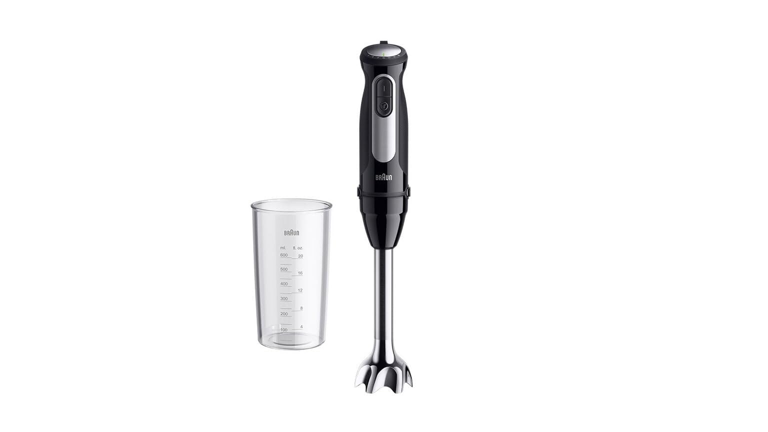 Braun MQ55001M MultiQuick 5 batidora de mano, motor 750W, 2 velocidades, sistema antigoteo, color negro