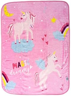 Luxury Kids Fluffy Fleece Blanket For Boys & Girls, Comfy Warm Hpoallergenic Faux Fur Throw, 110X140 Cm, Pink