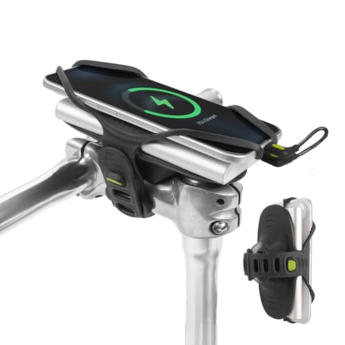Bone Bike Tie 6 Pro Pack Fahrrad Handyhalterung Vorbau Silikon Smartphone Halter für MTB & Rennrad iPhone 4 77 2 Vorbau Montage Abnehmbar Universal Handyhalter (für Powerbank)