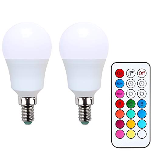 YAKAiYAL Lampadina LED E14 RGBW G45 3W Bianco