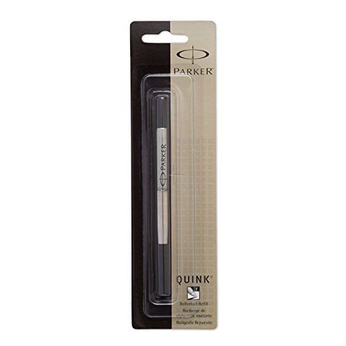 Parker Quink Refill for Rollerball Pens, Fine Point, Black ink, 1 unit per pack (3021331)