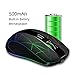 Hengway Rechargeable Wireless Mouse 6 Keys,cyclic Illuminating Powered by Li-Polymer Battery,Optical Sensor,Nano USB Receiver,3-Stage DPI speeds for PC,Laptop,Tablet, MacBook etc(Firework Light)