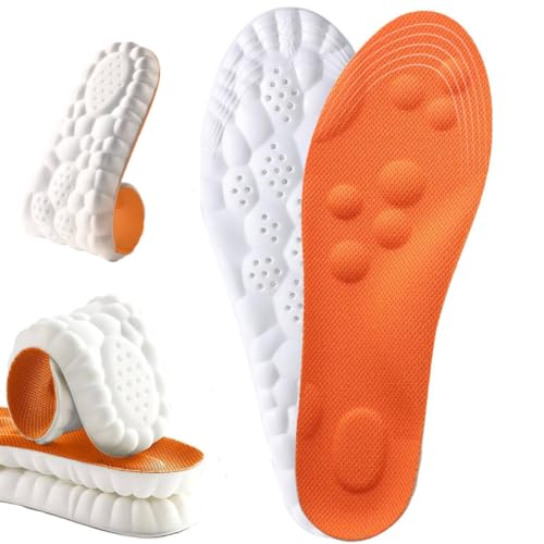 4D Cloud Insoles for Men Women, Breathable Memory Foam Cloud Massage Insoles, Enhanced Arch Support...