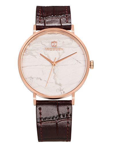 IWOODEN Fashion Wrist Watch with Real Leather Strap Analog Date Quartz Watch for Chrismas Birthday Gifts IWOODEN Fashion Wrist Watch with Real Leather Strap Analog Date Quartz Watch for Chrismas Birthday Gifts