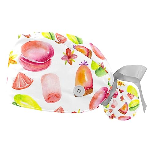 Capellino da Lavoro VERED en Cuisine et Laboratoire - Lot de 2 Calots Roses Réglables Tout Confort