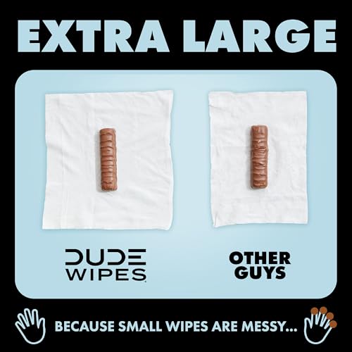Image of DUDE Wipes Fragrance Free Hemorrhoid Flushable Wipes - 3 Pack (144 Count) - Extra-Large, Medicated with Witch Hazel for Soothing Relief - Septic and Sewer Safe