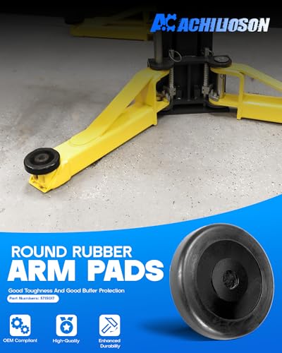 Image of 4-Pack Round Rubber Arm Pads Compatible with Benpak Lifts and Dannmar Lifts Replacement for Bendpak Car Lift Rubber Pads # 5715017