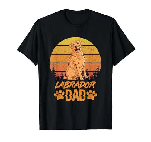 Vintage Red Labrador Retriever Dad Dog Lover Día del Padre Camiseta