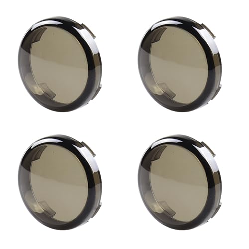 LIUJJYH Smoked 2 Inch Bullet Front Rear Turn Signals Lens Cover for Harley Dyna Sportster Touring Road Glide Road King Softail Electra Glide Street Glide
